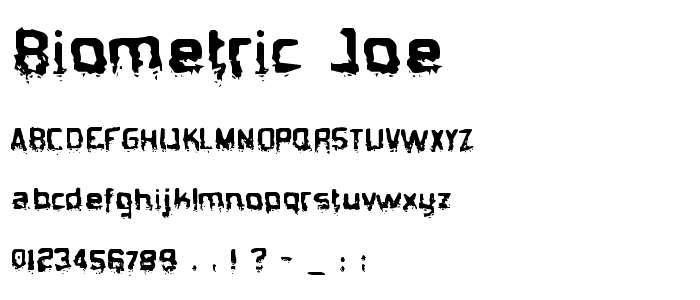 Biometric Joe font